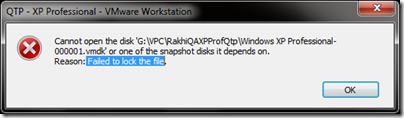 failed to lock the file vmware workstation 11